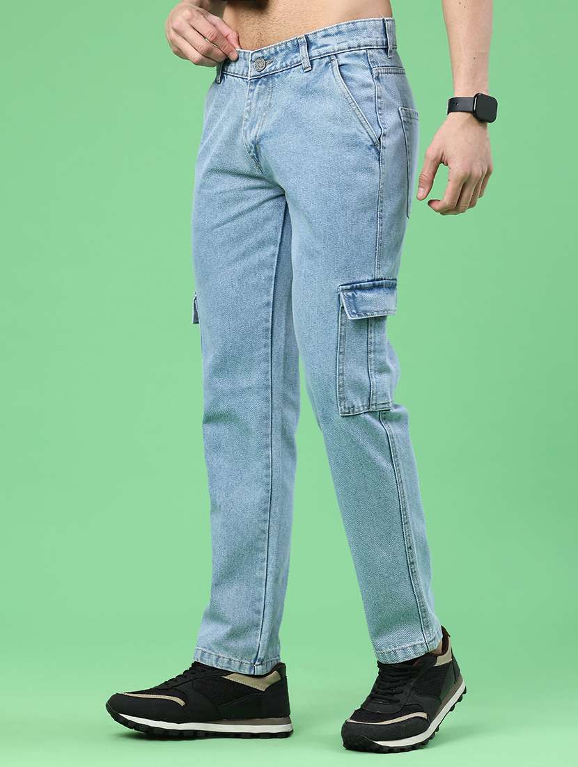 men solid mid rise regular fit cargo  - 22162100 -  Standard Image - 2