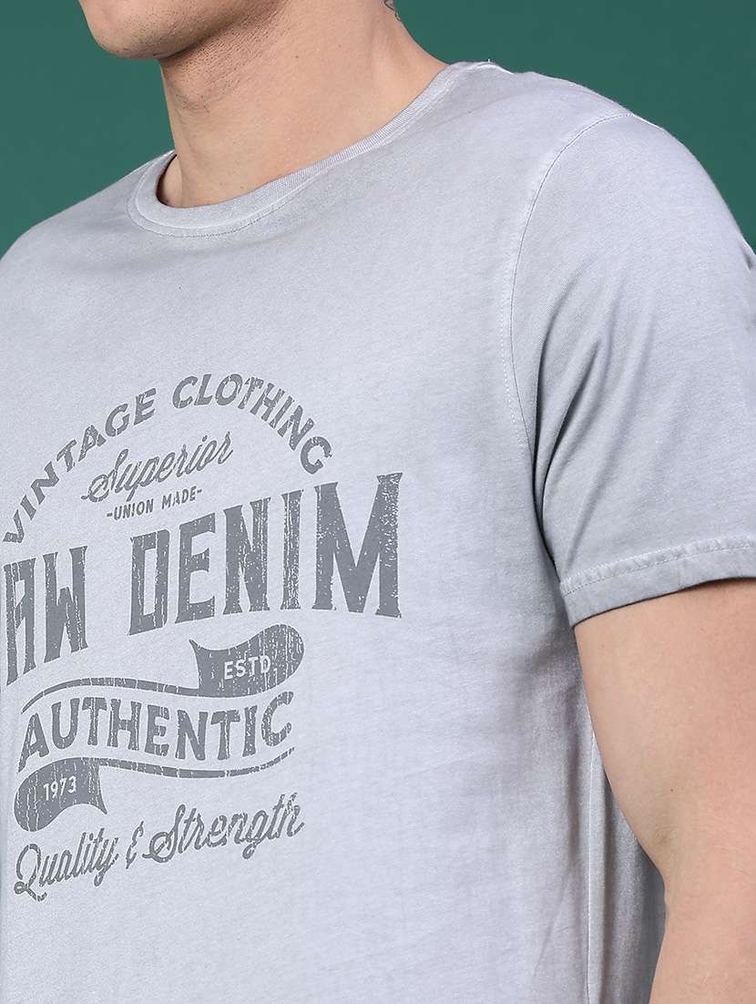 Men Front Print Short Sleeve Regular Fit T-shirt - 22162101 -  Standard Image - 2