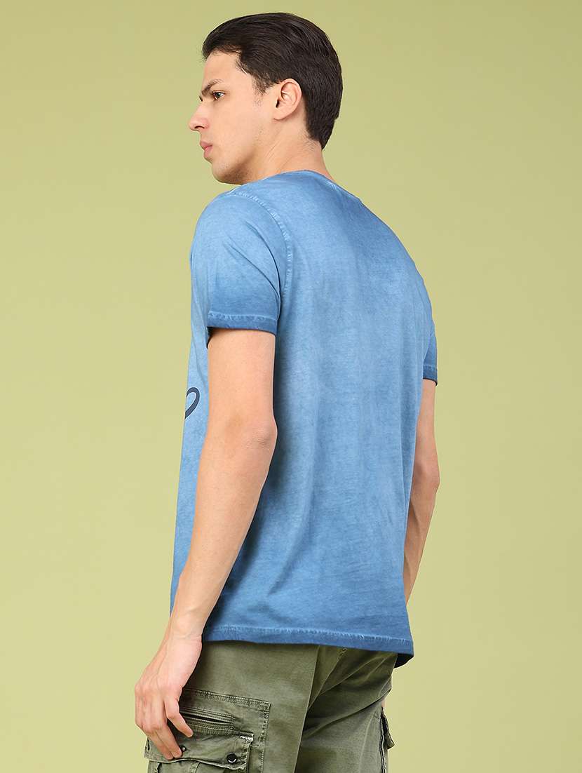 Men Typographic Short Sleeve Regular Fit T-shirt - 22162102 -  Standard Image - 2