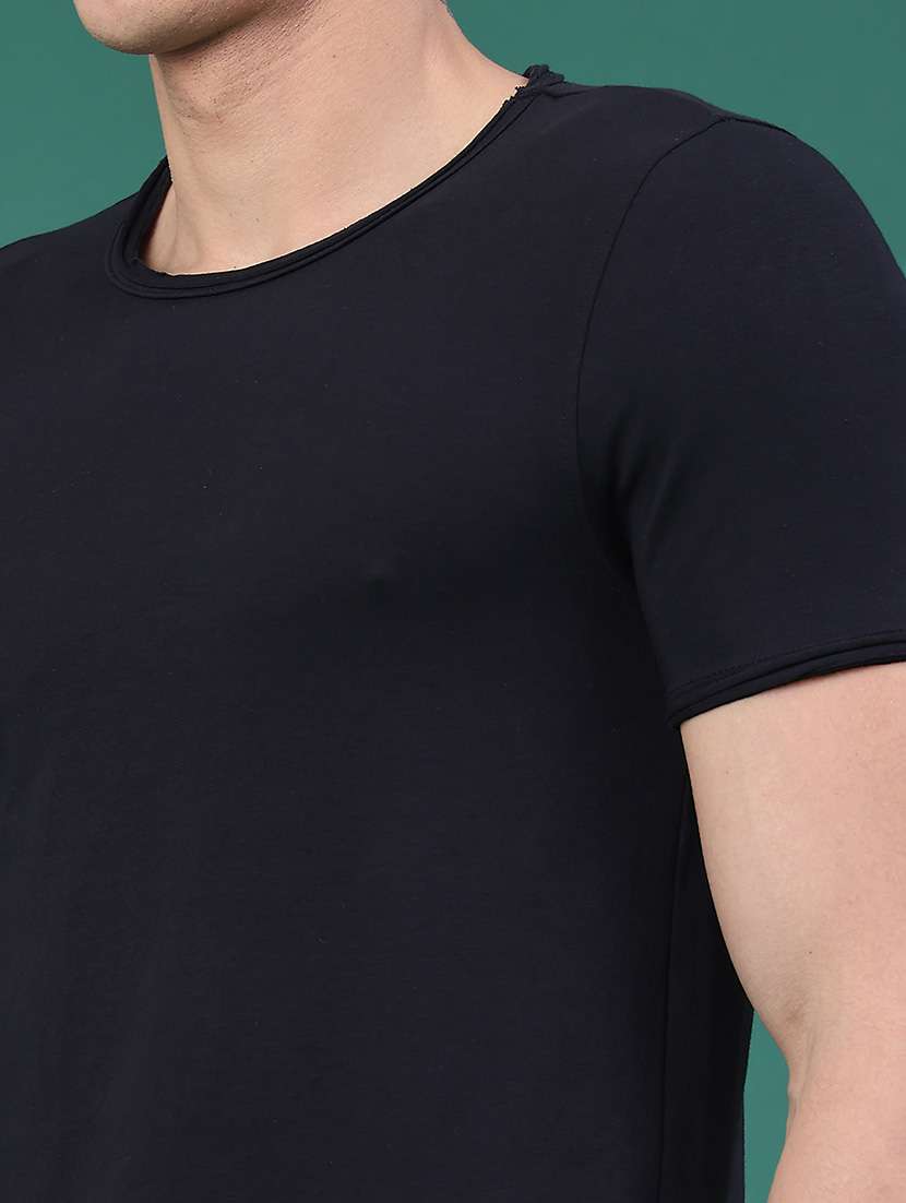 men solid short sleeve slim fit t-shirt - 22162103 -  Standard Image - 2