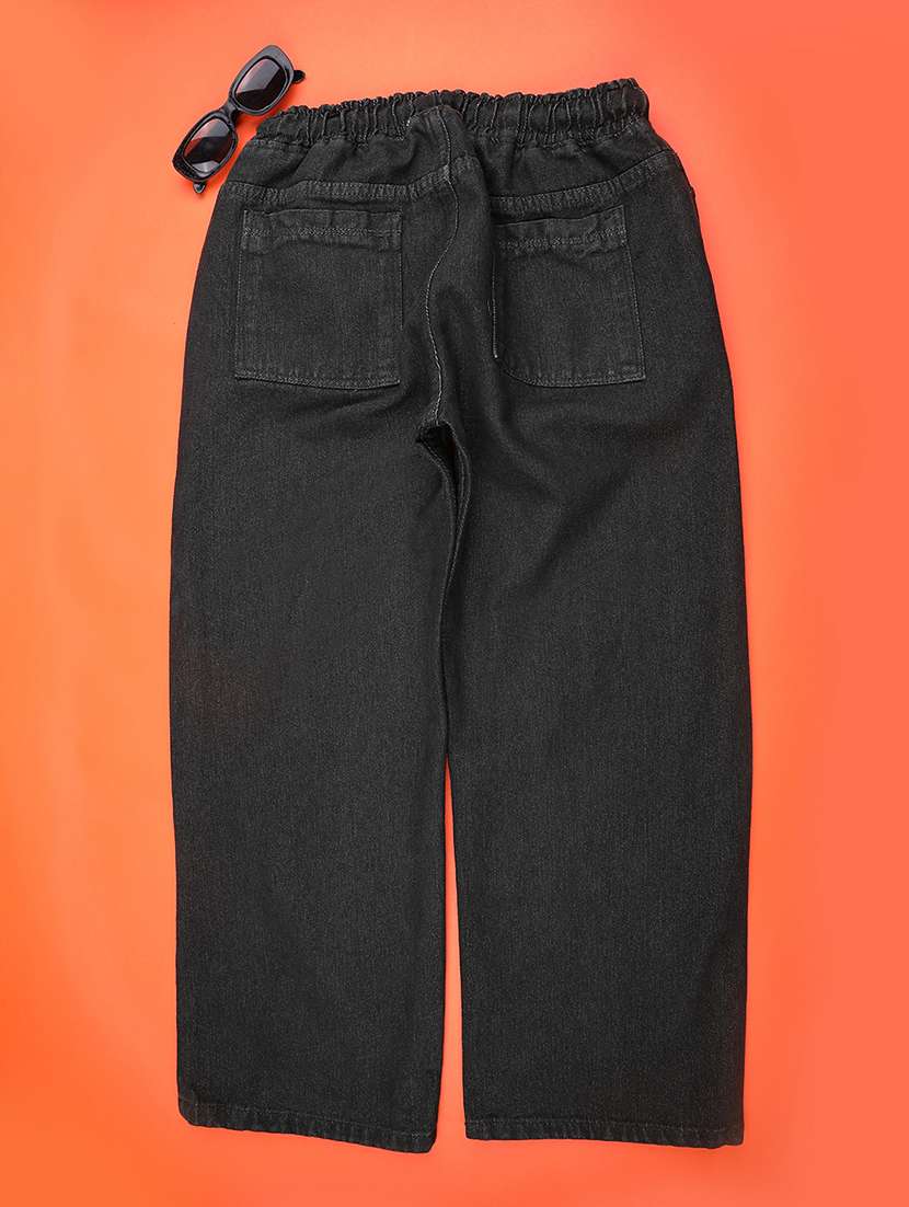 Girls Solid Mid Rise Straight Jean - 22162145 -  Standard Image - 2