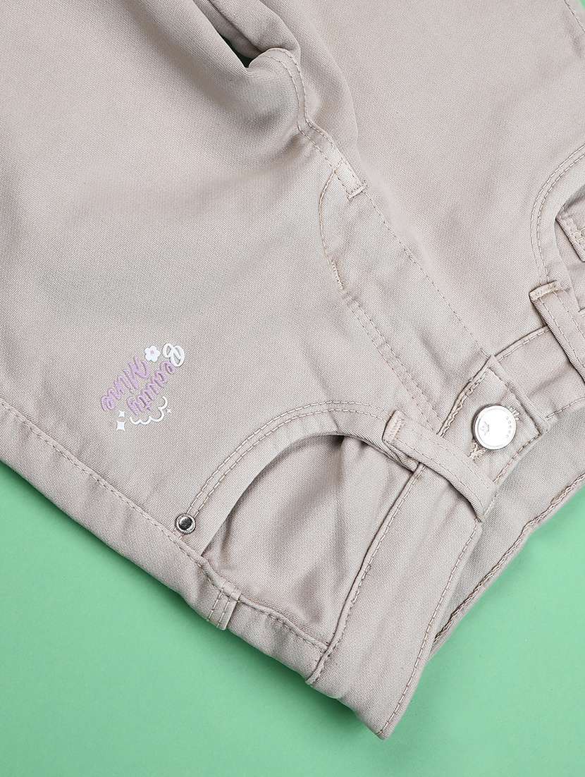 girls solid mid rise cargo - 22162146 -  Standard Image - 2