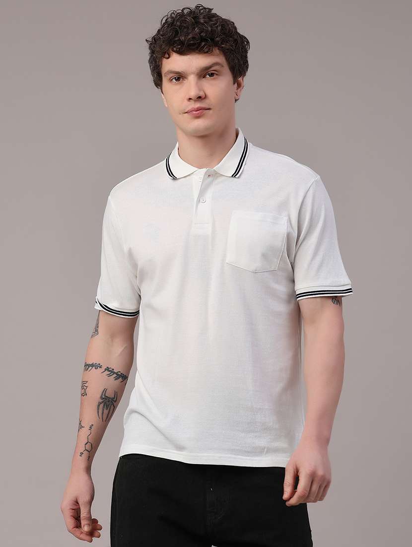 men solid short sleeve regular fit polo t-shirt - 22162160 -  Standard Image - 2
