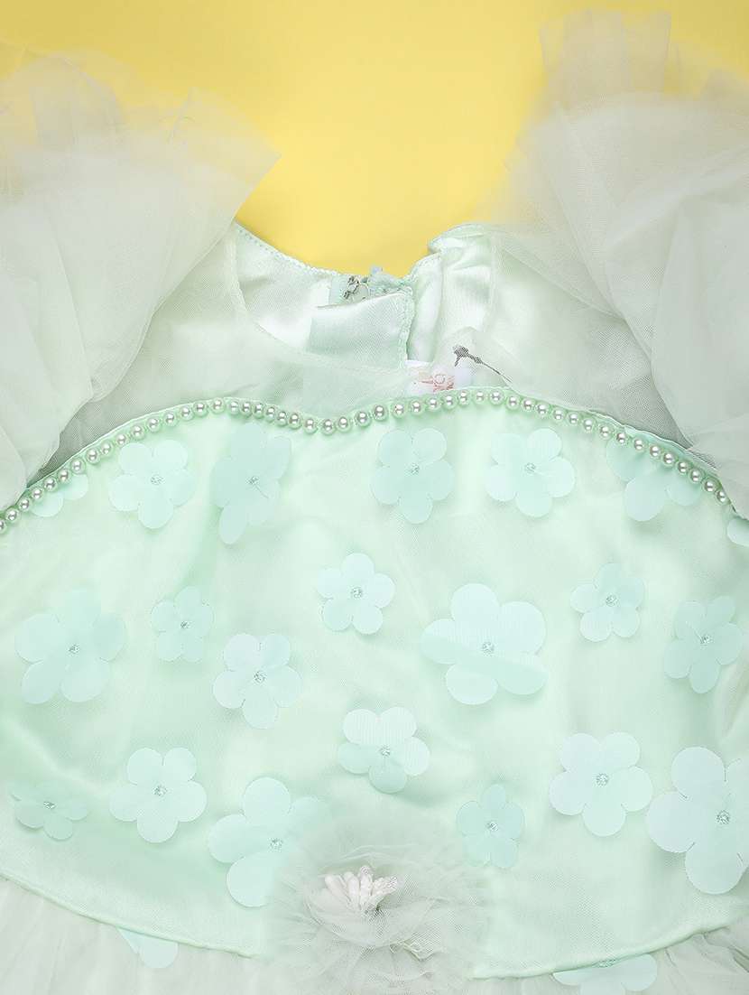 green cotton fit & flare dress - 22162169 -  Standard Image - 2