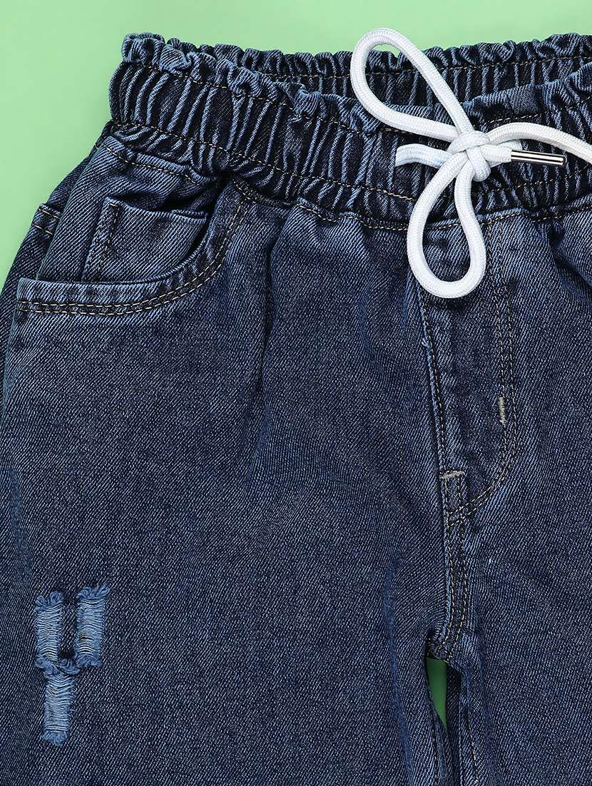 girls distressed md rise straight jeans - 22162180 -  Standard Image - 2