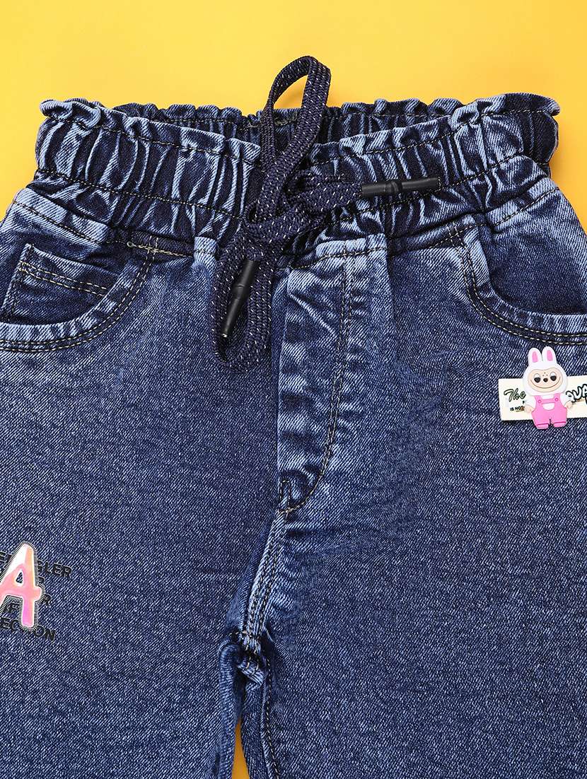 girls solid md rise straight jeans - 22162224 -  Standard Image - 2
