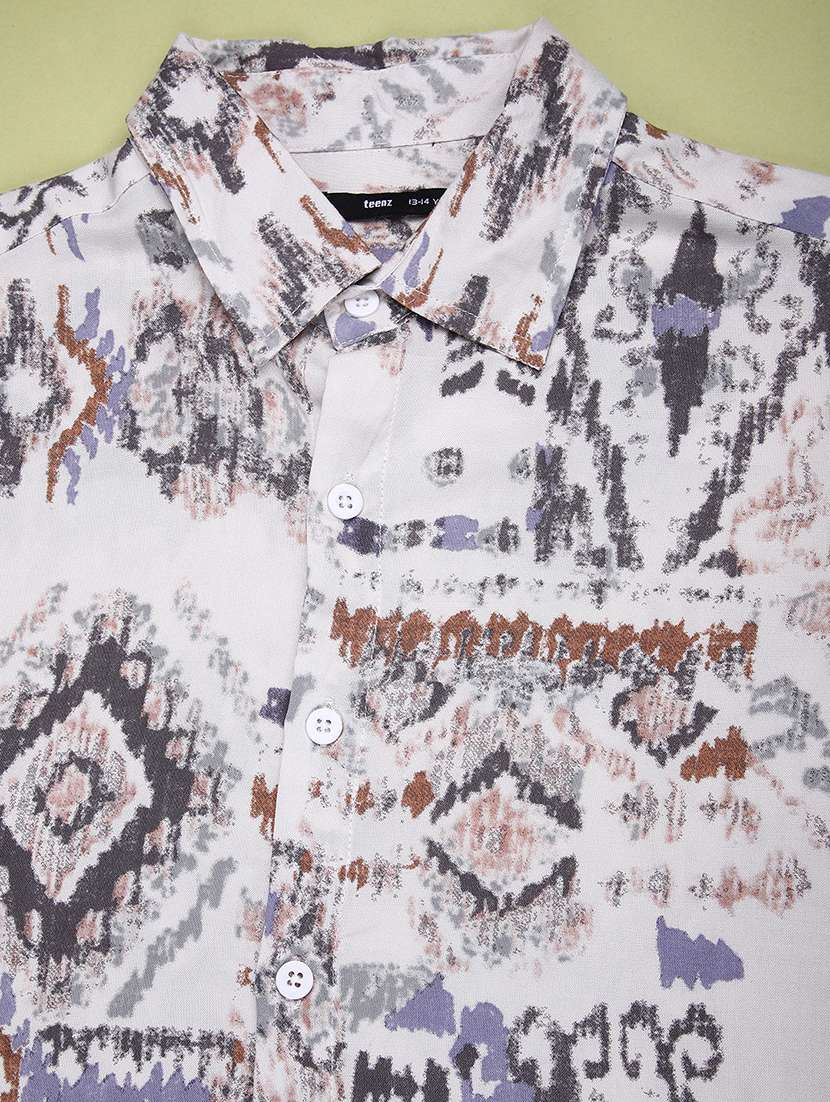 men printed long sleeve regualr fit casual shirt - 22162256 -  Standard Image - 2