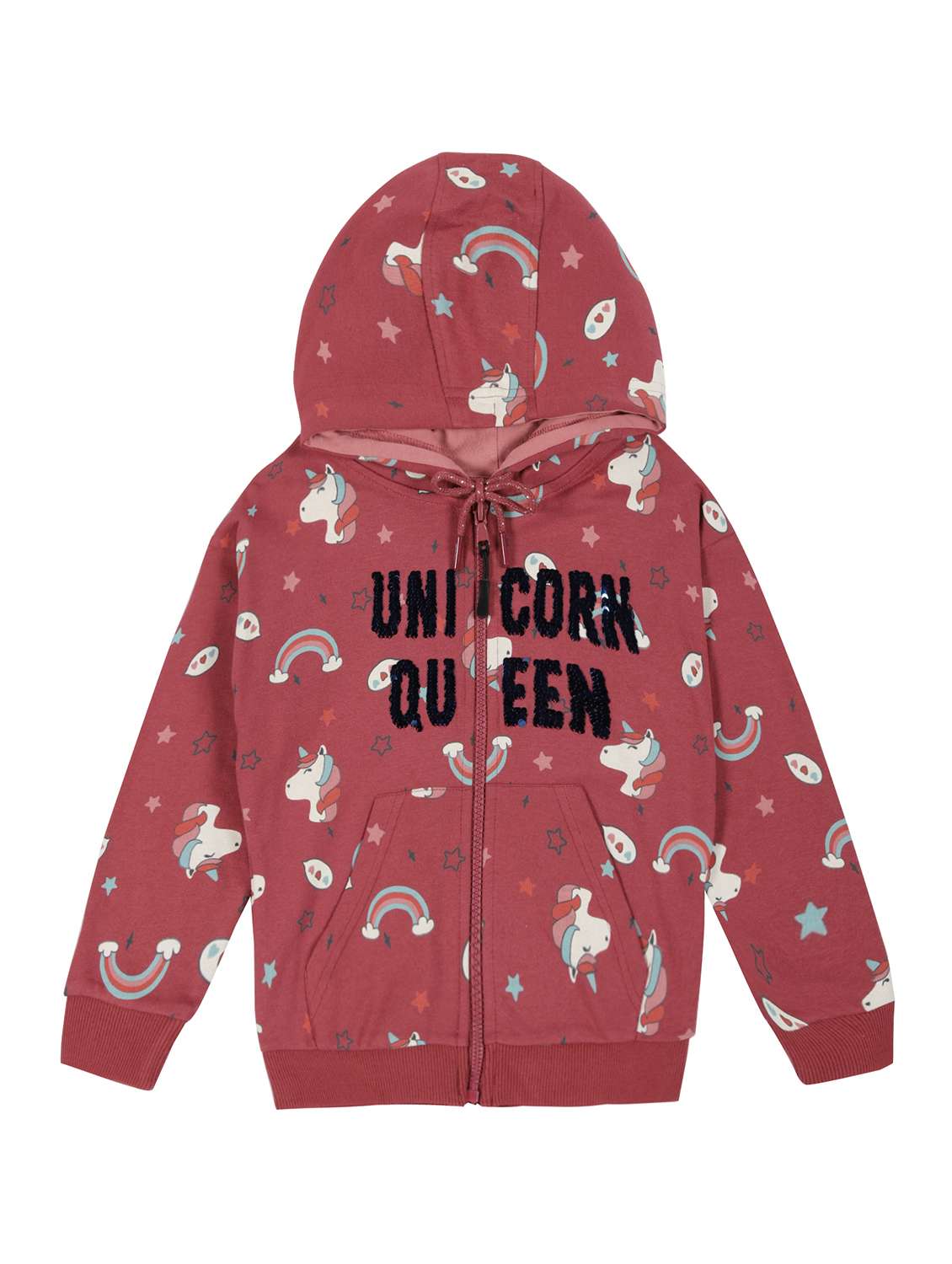 girls printed long sleeve hooded full length set - 22162358 - Standard Image - 2