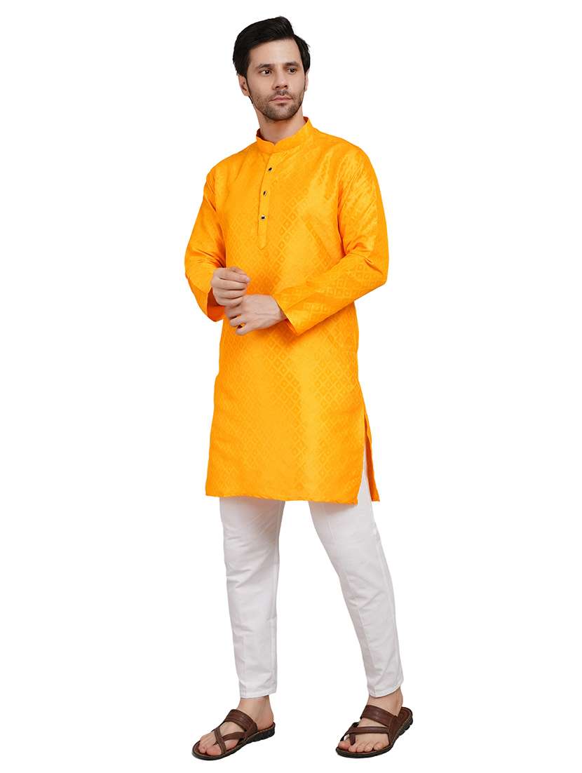 men self design mandarin neck kurta with trousers ethnic wear set - 22162363 -  Standard Image - 2