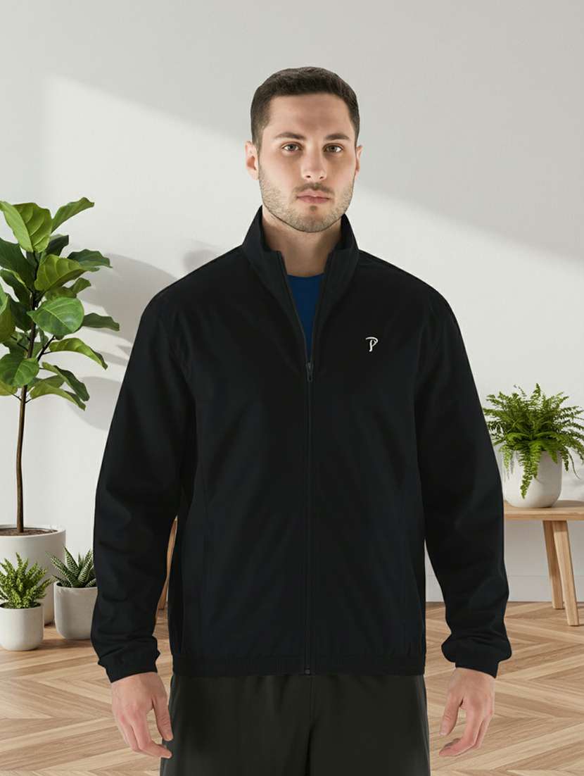 men solid long sleeve regualr fit casual jacket