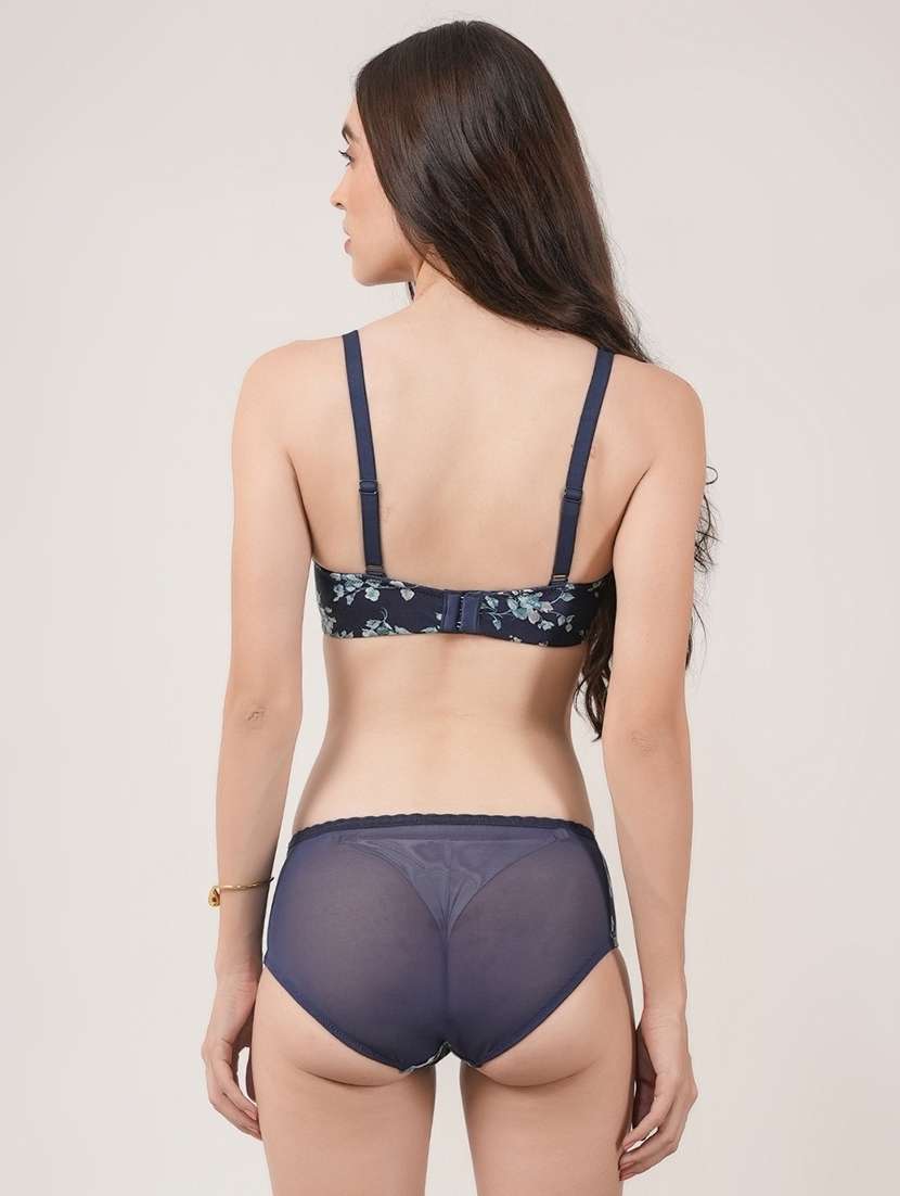 women printed bra and panty set - 22162430 -  Standard Image - 2