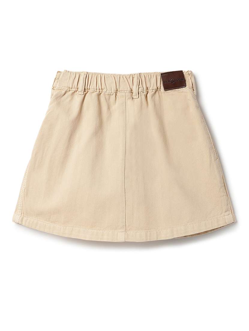 girls solid pleated mid rise skirt - 22162448 -  Standard Image - 2