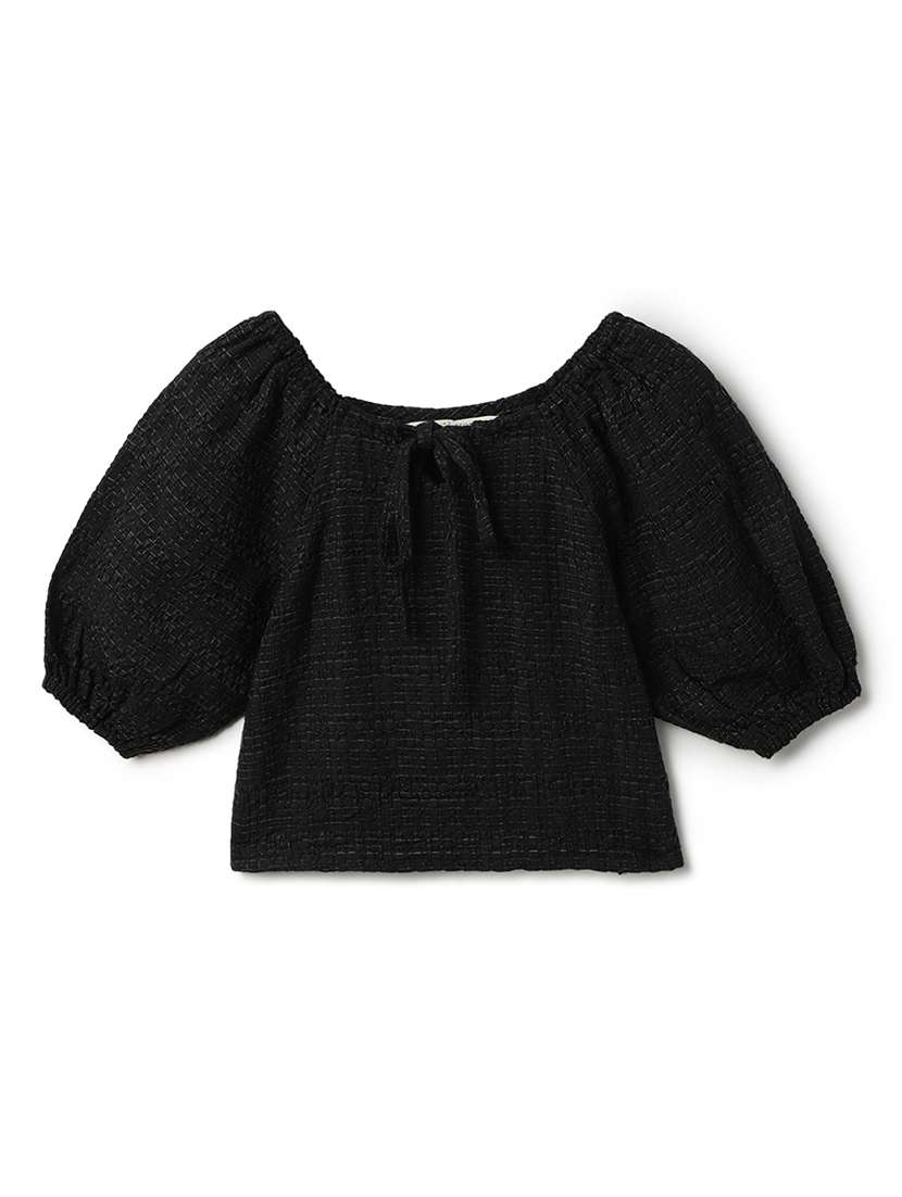 girls solid trouser & top co-ord set - 22162504 -  Standard Image - 2