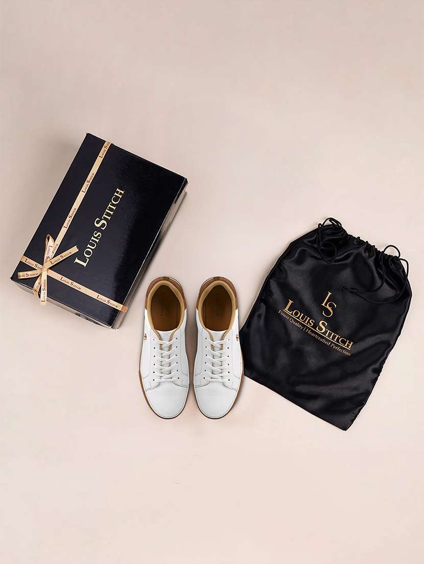 men white solid lace up sneaker - 22162544 -  Standard Image - 2