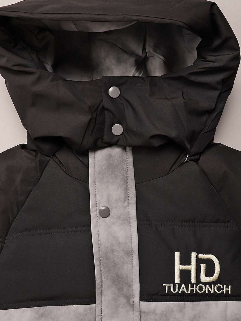 boys printed long sleeve hooded quilted jacket - 22162855 -  Standard Image - 2