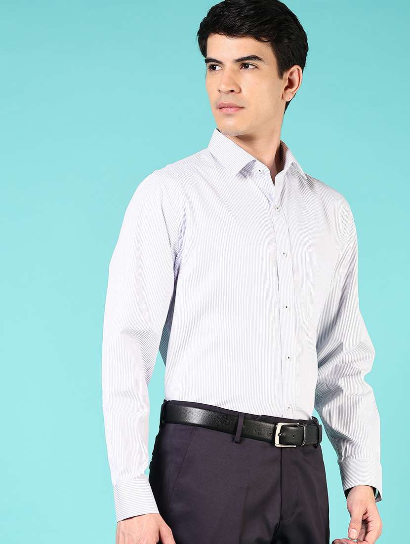 men striped long sleeve regualr fit formal shirt - 22162877 -  Standard Image - 2