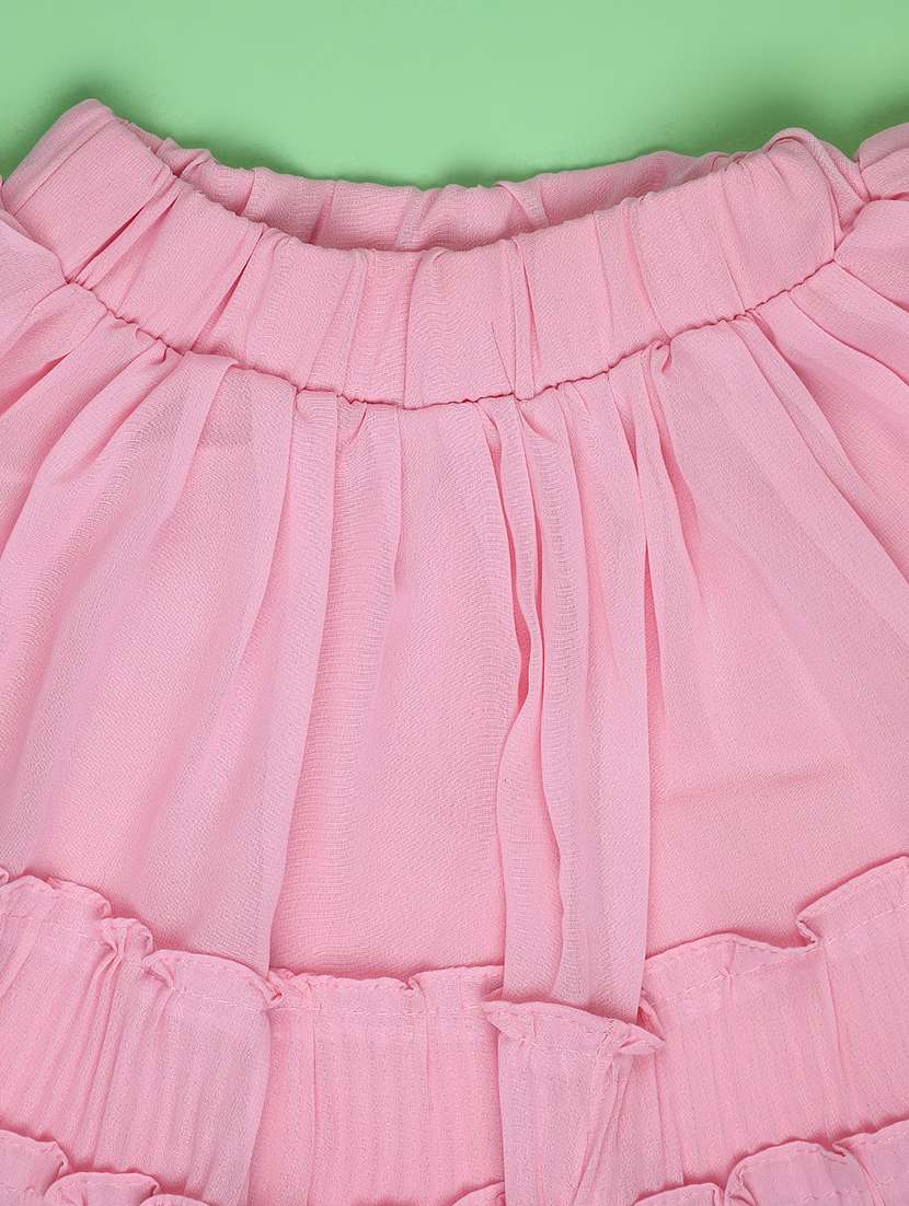 girls printed skirt and top co-ord set - 22163375 -  Standard Image - 2