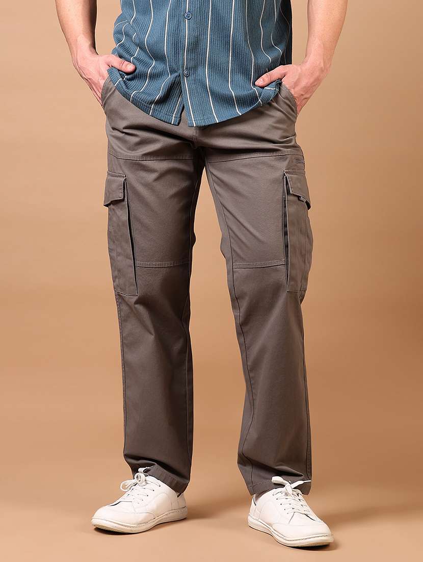 men solid mid rise cargo - 22163413 -  Standard Image - 2