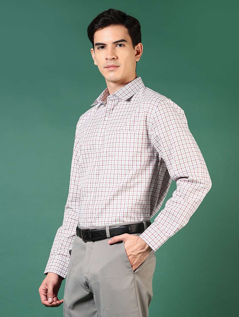 men checkered long sleeve regualr fit formal shirt - 22163549 -  Standard Image - 2