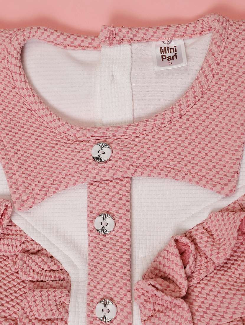 girls solid top and trouser co-ord set - 22163939 -  Standard Image - 2