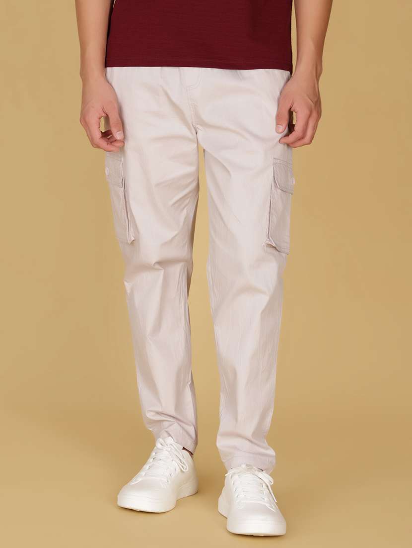 men solid mid rise cargo - 22164318 -  Standard Image - 2