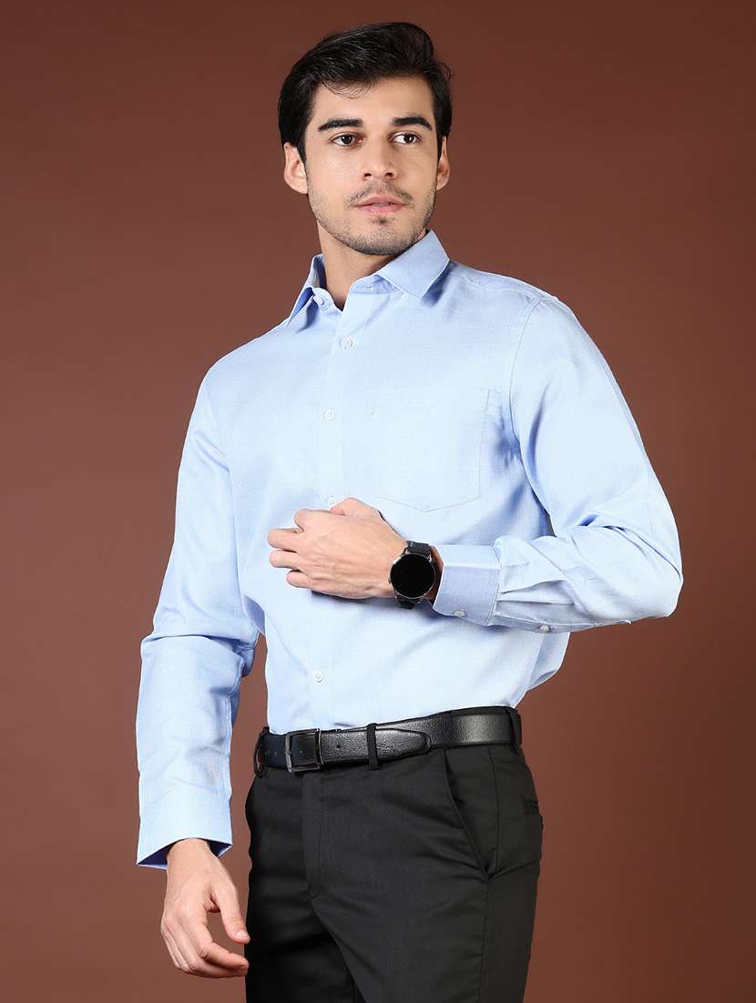 men solid long sleeve regualr fit formal shirt - 22164438 -  Standard Image - 2