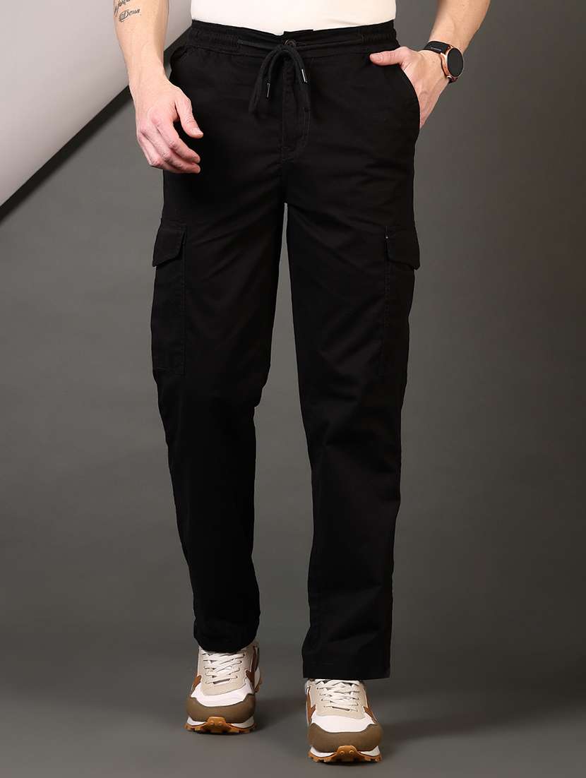men solid mid rise cargo - 22164446 -  Standard Image - 2
