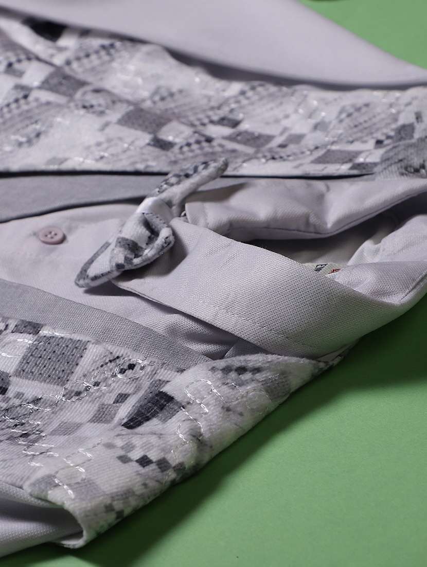 boys checkered long sleeve trouser shirt with waistcoat set - 22164631 -  Standard Image - 2