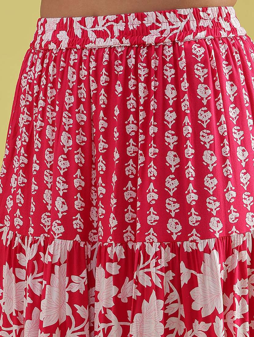 Women Printed High Rise Long Skirt - 22165443 -  Standard Image - 2