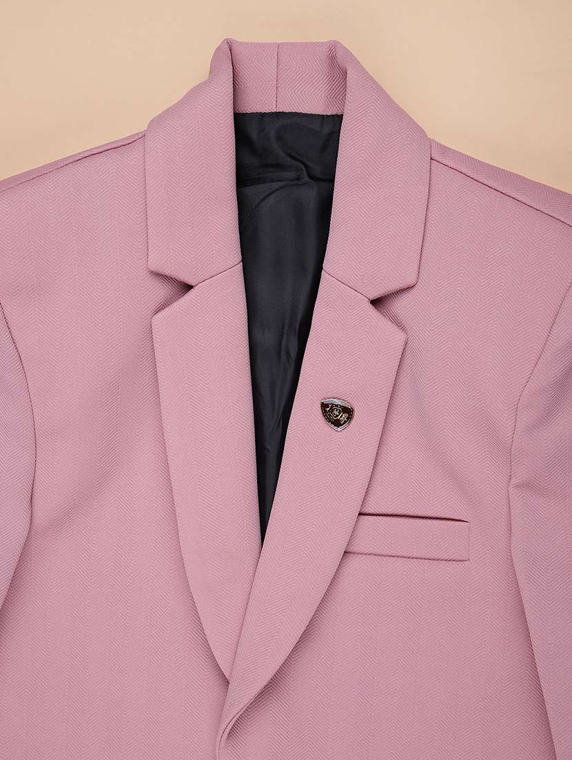 boys solid long sleeve lapel collar blazer - 22165645 -  Standard Image - 2