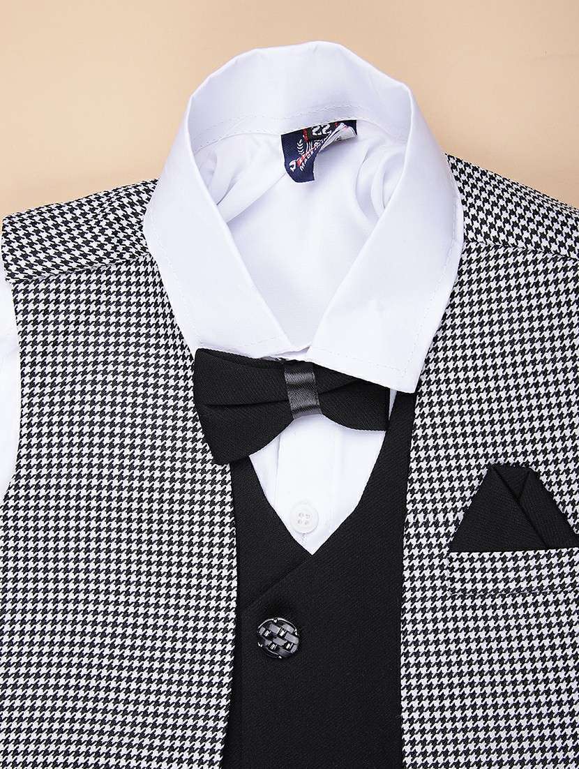 boys checkered long sleeve trouser shirt with waistcoat set - 22165687 -  Standard Image - 2