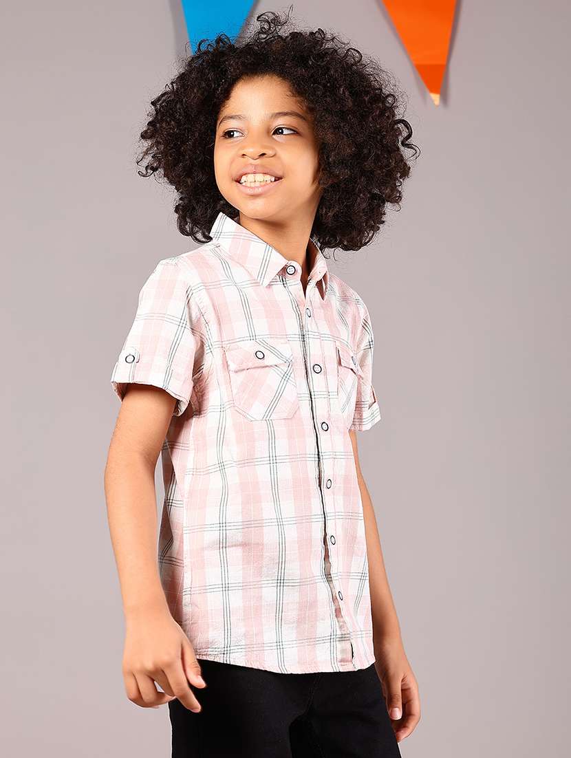 boys checkered short sleeve casual shirt - 22165950 -  Standard Image - 2