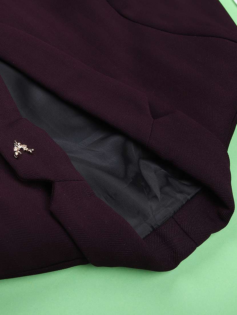 boys solid lapel neck long sleeves blazer - 22166303 -  Standard Image - 2