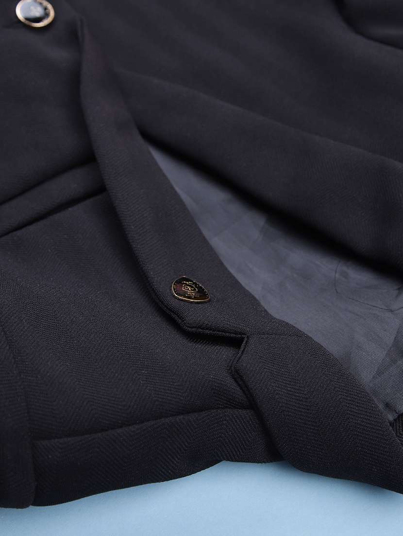 boys solid long sleeve lapel collar blazer - 22166304 -  Standard Image - 2