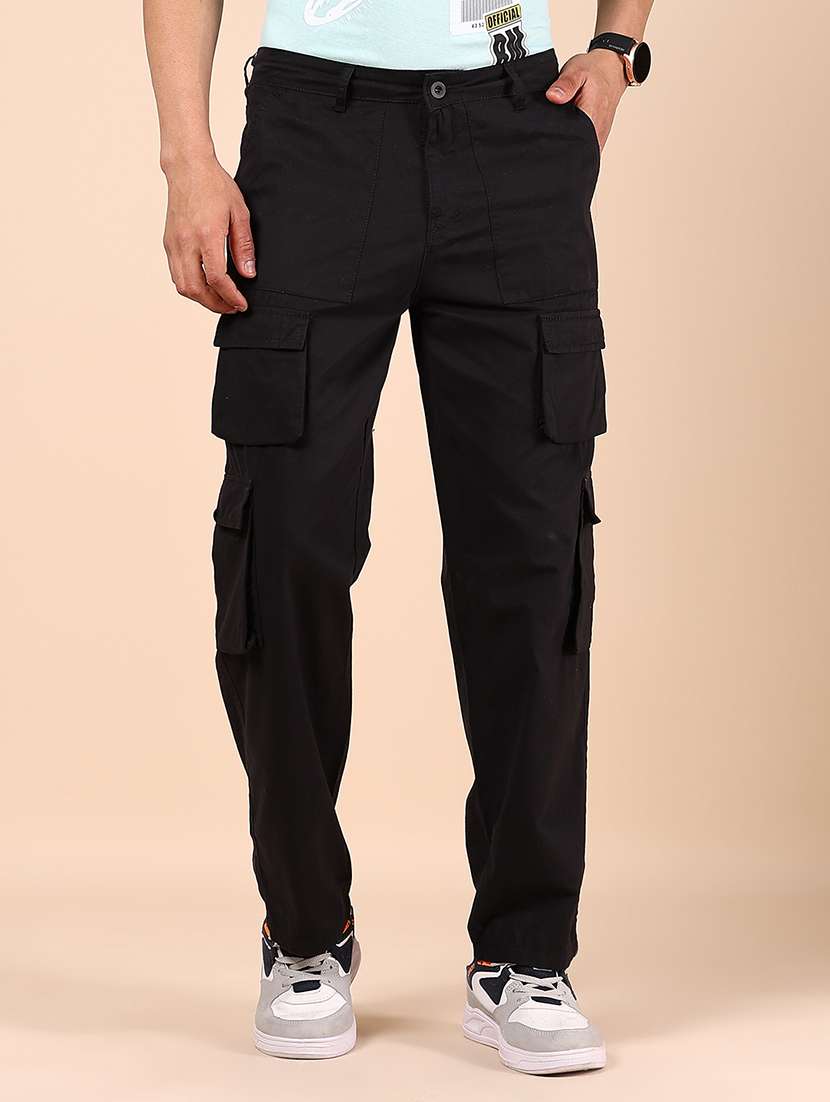 men solid mid rise cargo - 22166307 -  Standard Image - 2