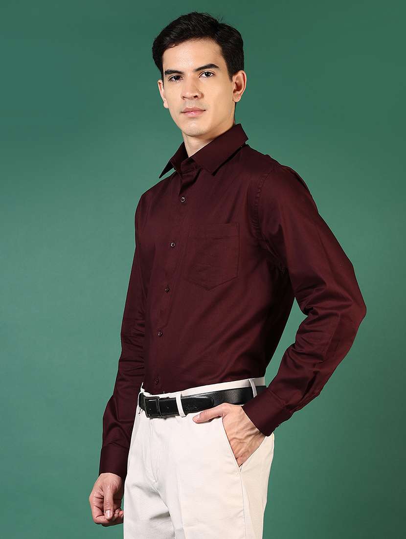 men solid long sleeve regualr fit formal shirt - 22166604 -  Standard Image - 2