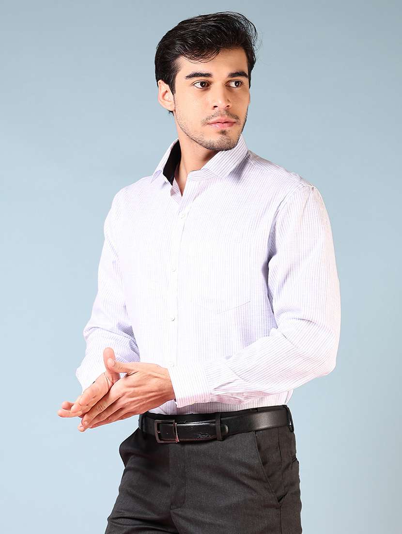men striped long sleeve regualr fit formal shirt - 22166705 -  Standard Image - 2