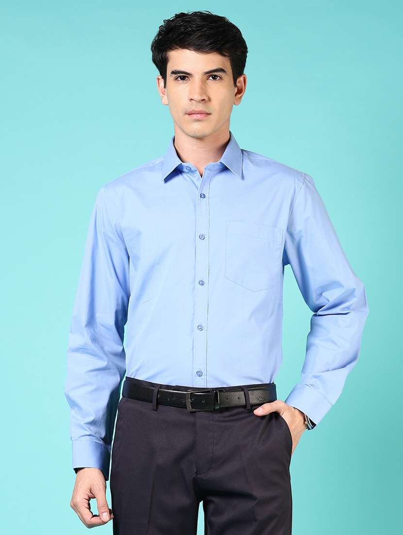 men solid long sleeve regualr fit formal shirt - 22166794 -  Standard Image - 2
