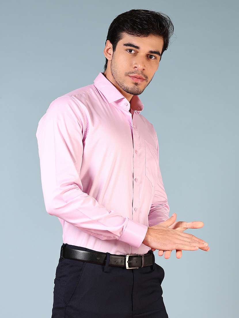 men solid long sleeve regualr fit formal shirt - 22167306 -  Standard Image - 2