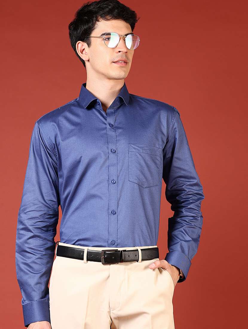 men solid long sleeve regualr fit formal shirt - 22167307 -  Standard Image - 2