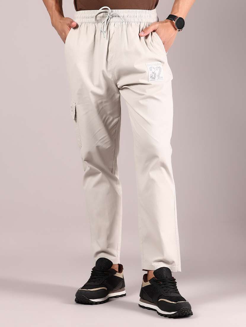 men solid mid rise regular fit cargo - 22167315 -  Standard Image - 2