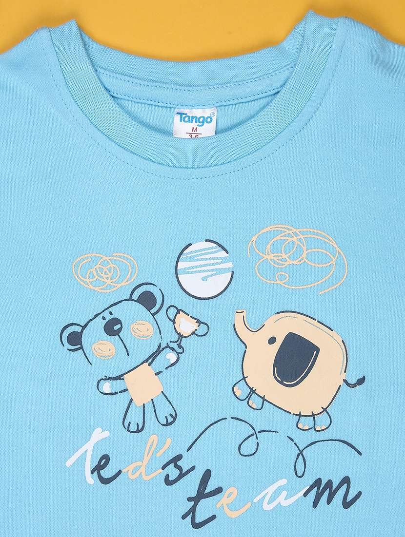 boys printed t-shirt and shorts co-ord set - 22167335 -  Standard Image - 2