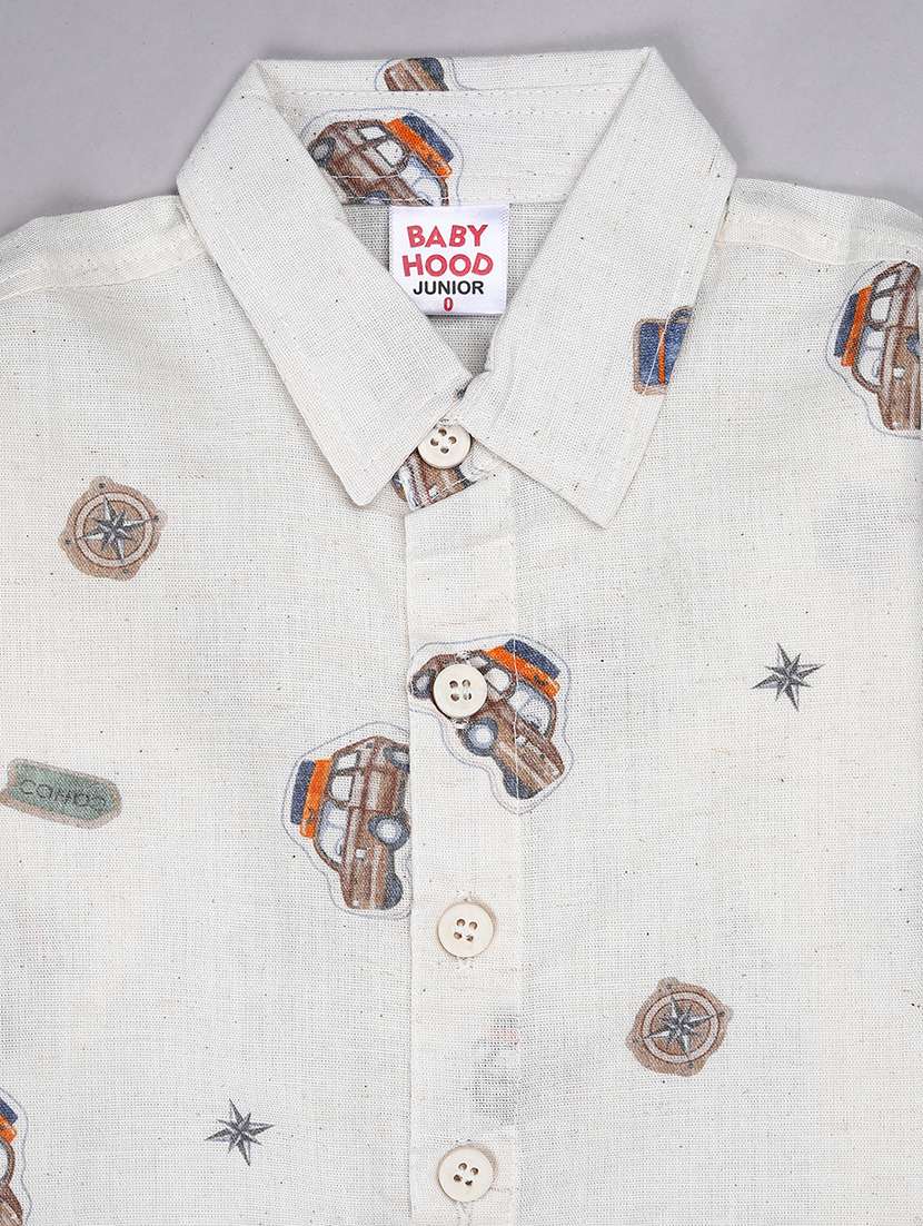 boys printed shirt and trouser co-ord set - 22167512 -  Standard Image - 2