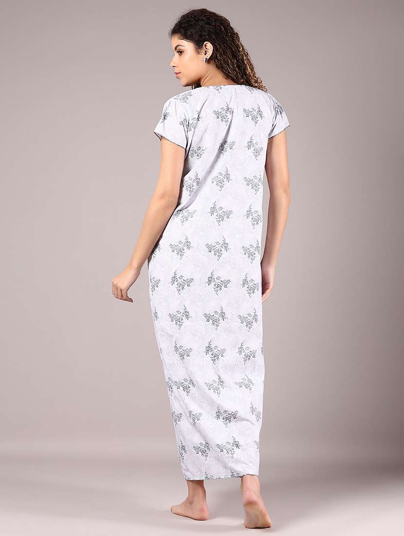 women printed short sleeve nighty - 22167797 -  Standard Image - 2