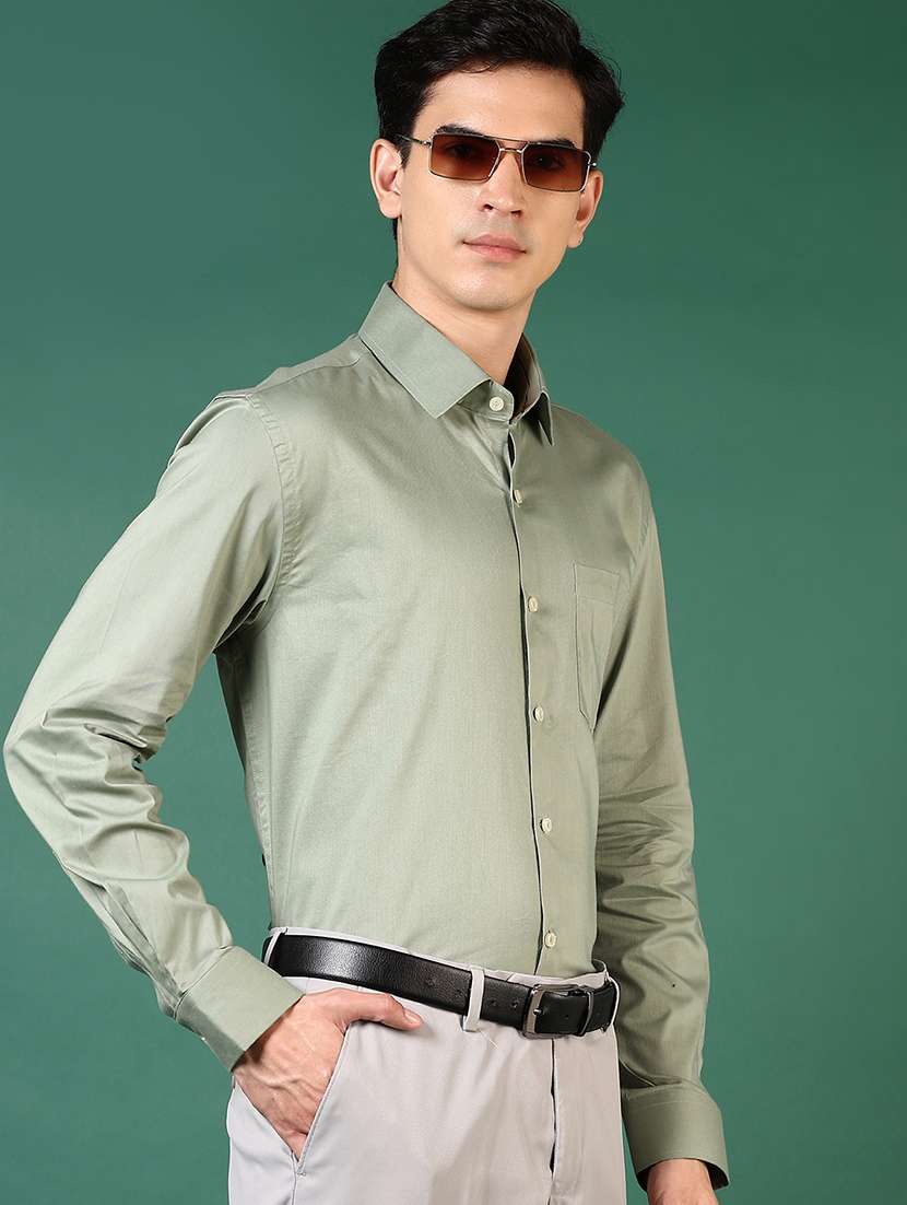 men solid long sleeve regualr fit formal shirt - 22168215 -  Standard Image - 2