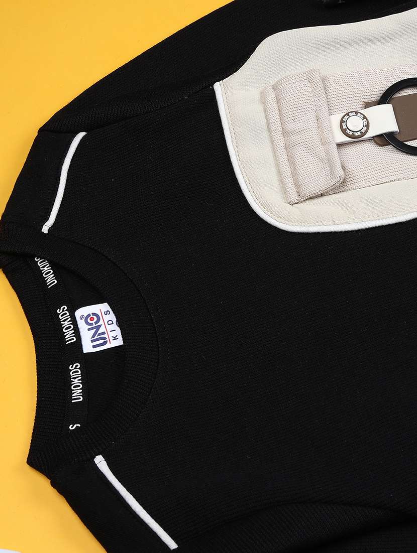 Boys Solid T-shirt & Trouser Co-ord Set - 22168514 -  Standard Image - 2