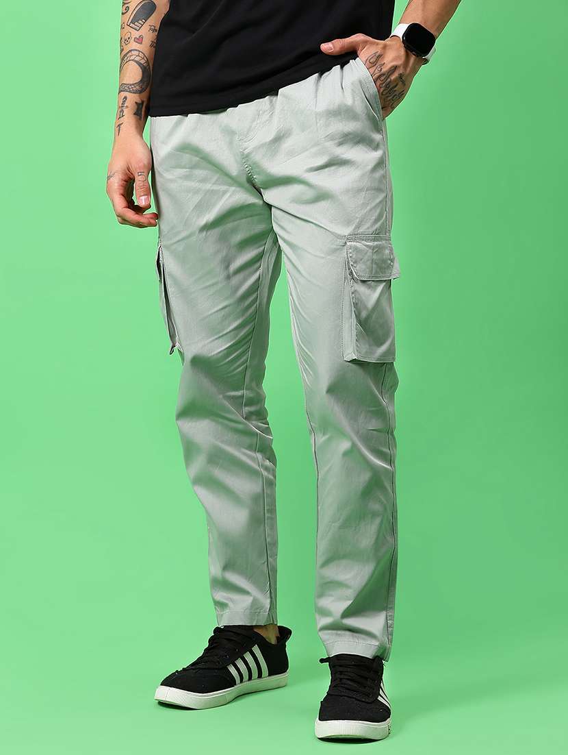 men solid mid rise cargo - 22168566 -  Standard Image - 2