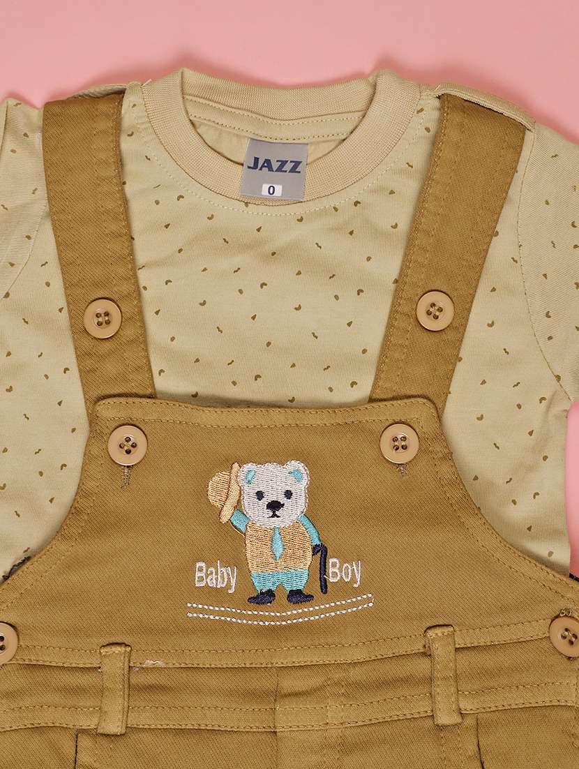 boys printed long sleeve dungaree co-ord set - 22168638 -  Standard Image - 2