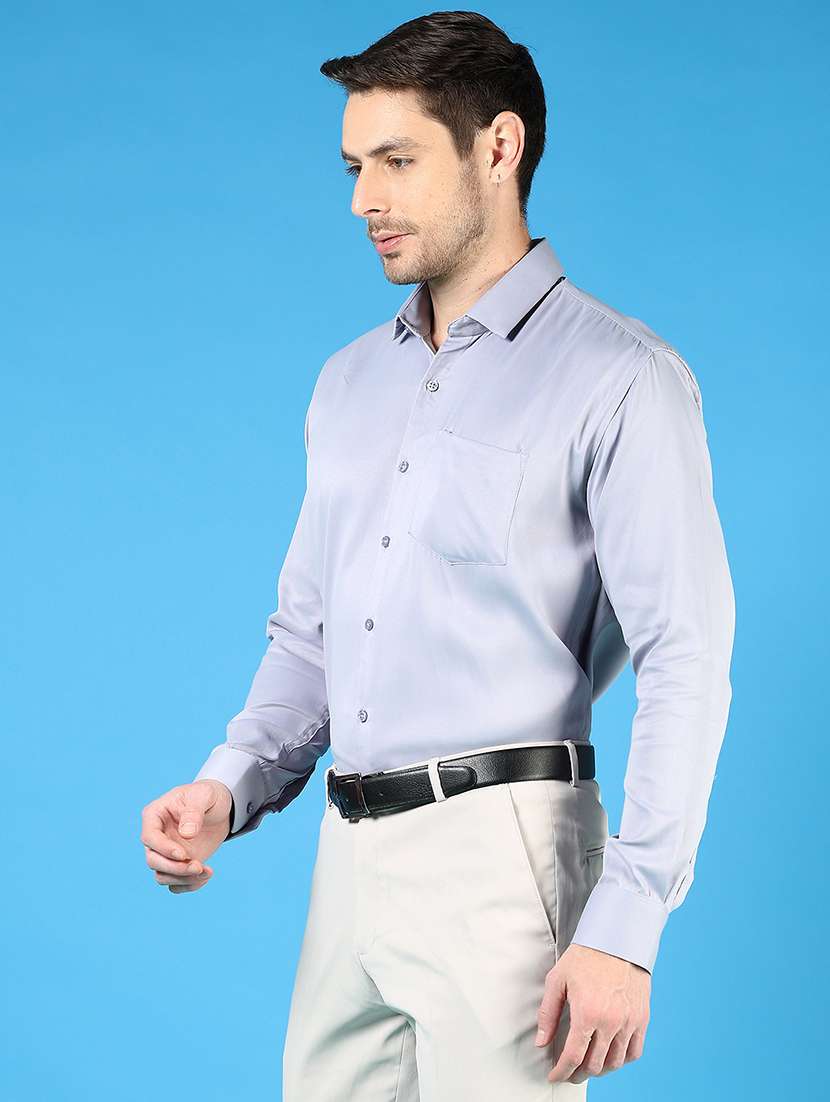 men solid long sleeve regualr fit formal shirt - 22168766 -  Standard Image - 2