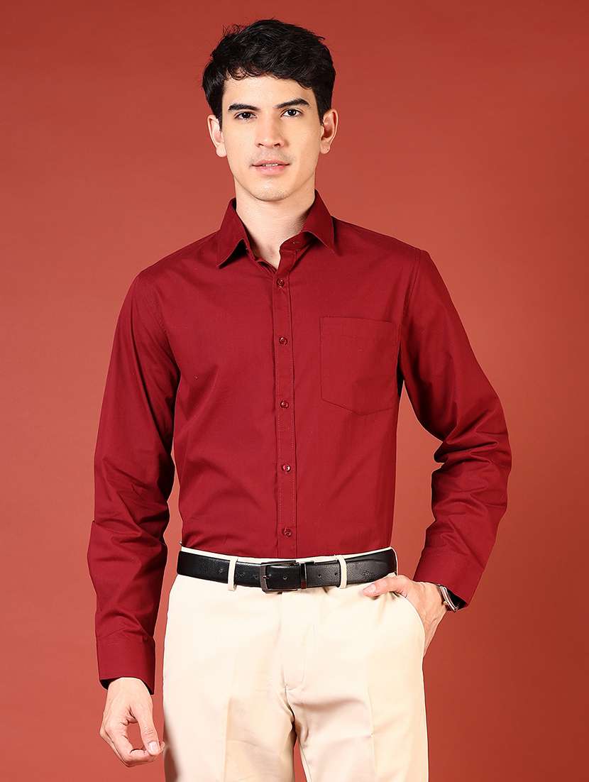 men solid long sleeve regualr fit formal shirt - 22168829 -  Standard Image - 2